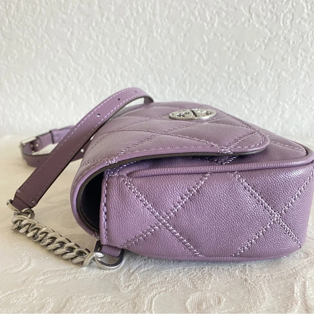 TORY BURCH lavender quilted leather Willa Belt Bag